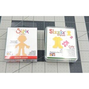 Sizzix Green Small Die Lot of 2 Bitty Body 654573 Bitty Pajama Bear Set 38-0121